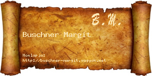 Buschner Margit névjegykártya
